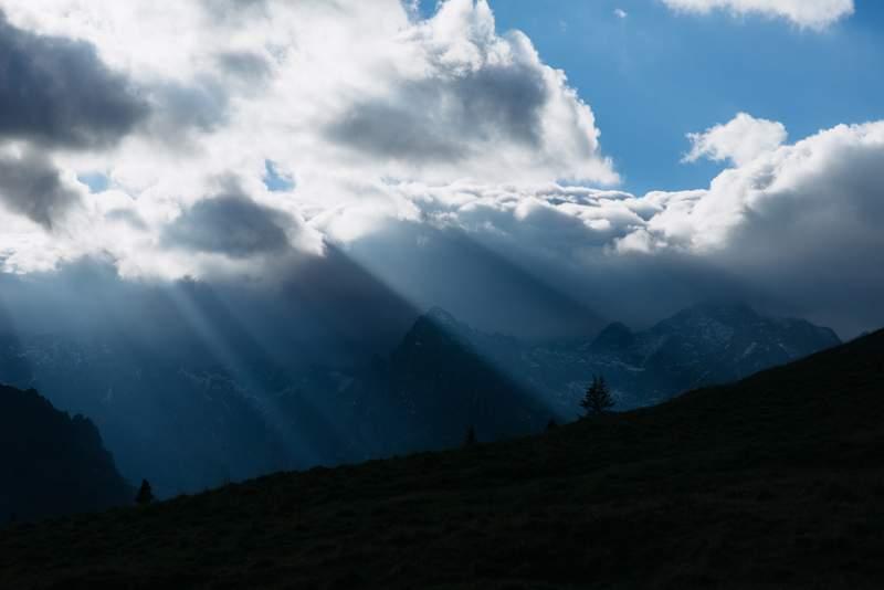 View of the Tatra Mountains from Rusinowa Polana