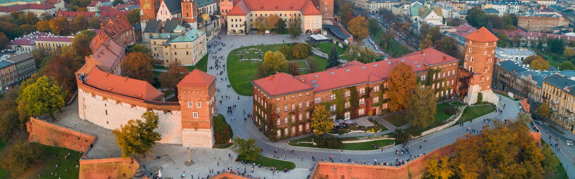 bird’s eye view of the Wawel Royal Castle