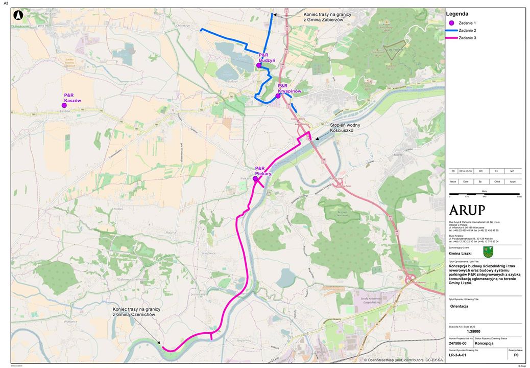 Mapa całościowa koncepcji, źródło: koncepcja ARUP dla UG Liszki